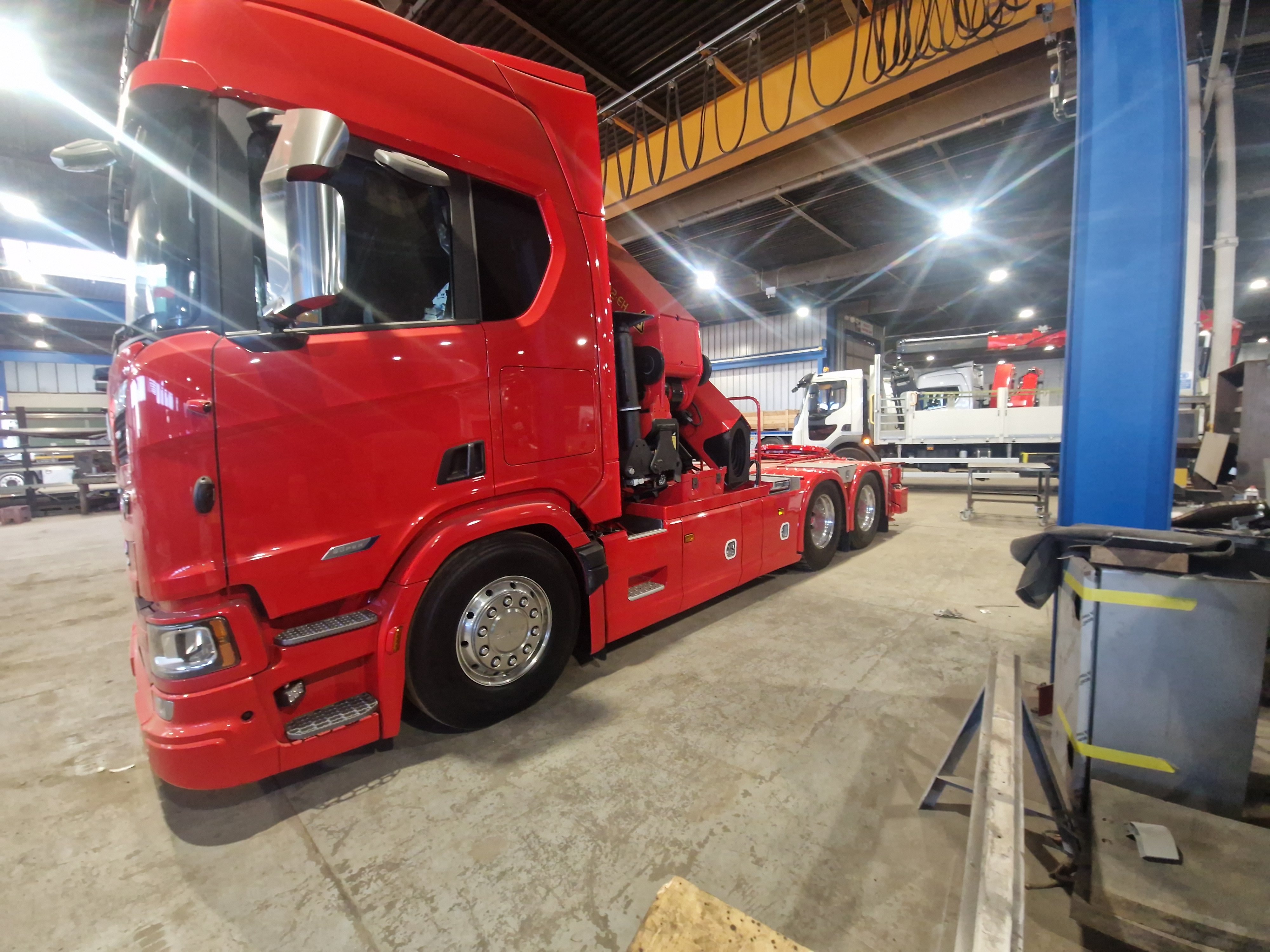Scania crane truck being constructed at MV